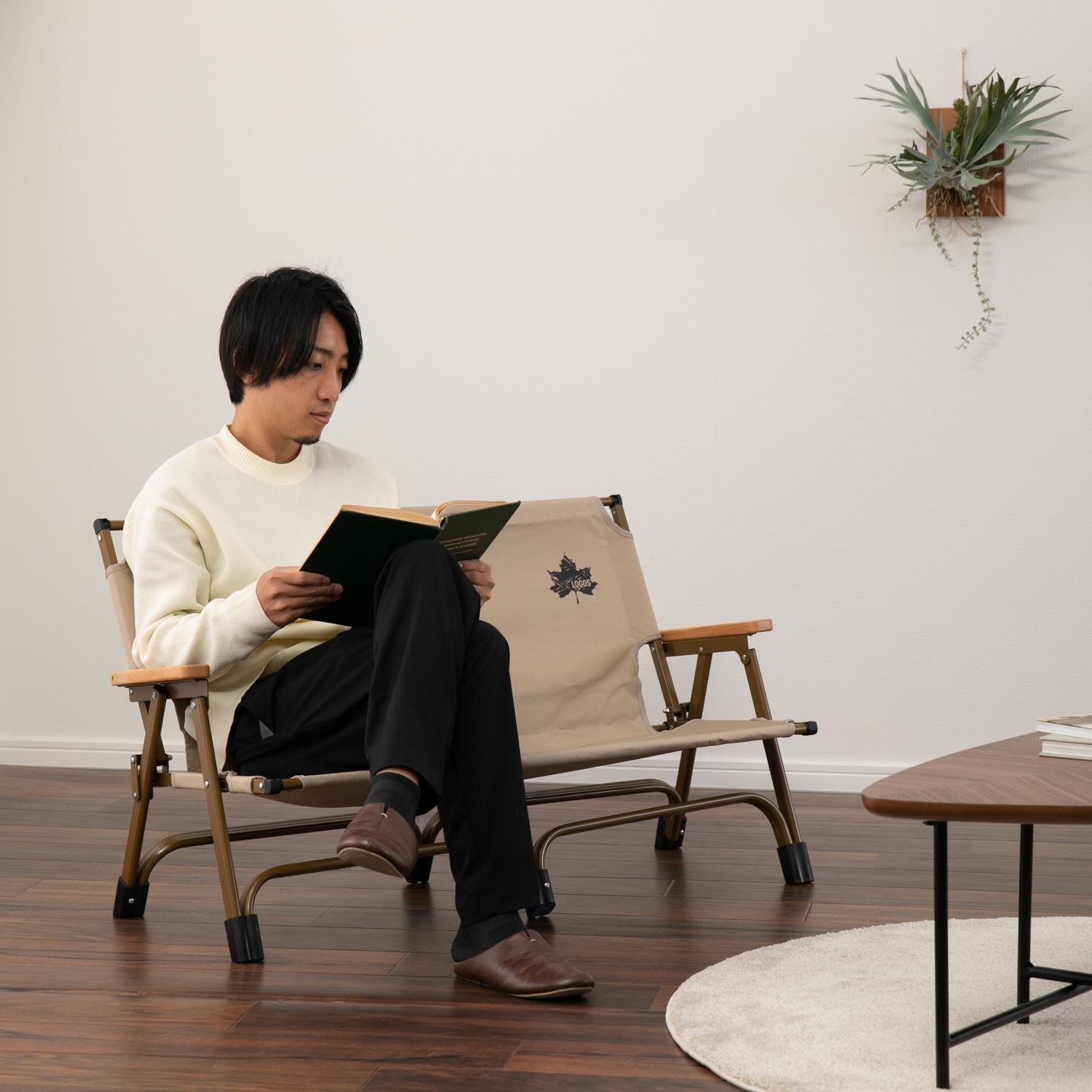 LOGOS Tradcanvas ポータブルアッセムチェアfor2 2人掛け LOGOS