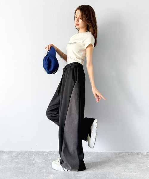 JaVaジャバ コラボ》ゆるっと穿きこなす。サイド切り替え裏使い