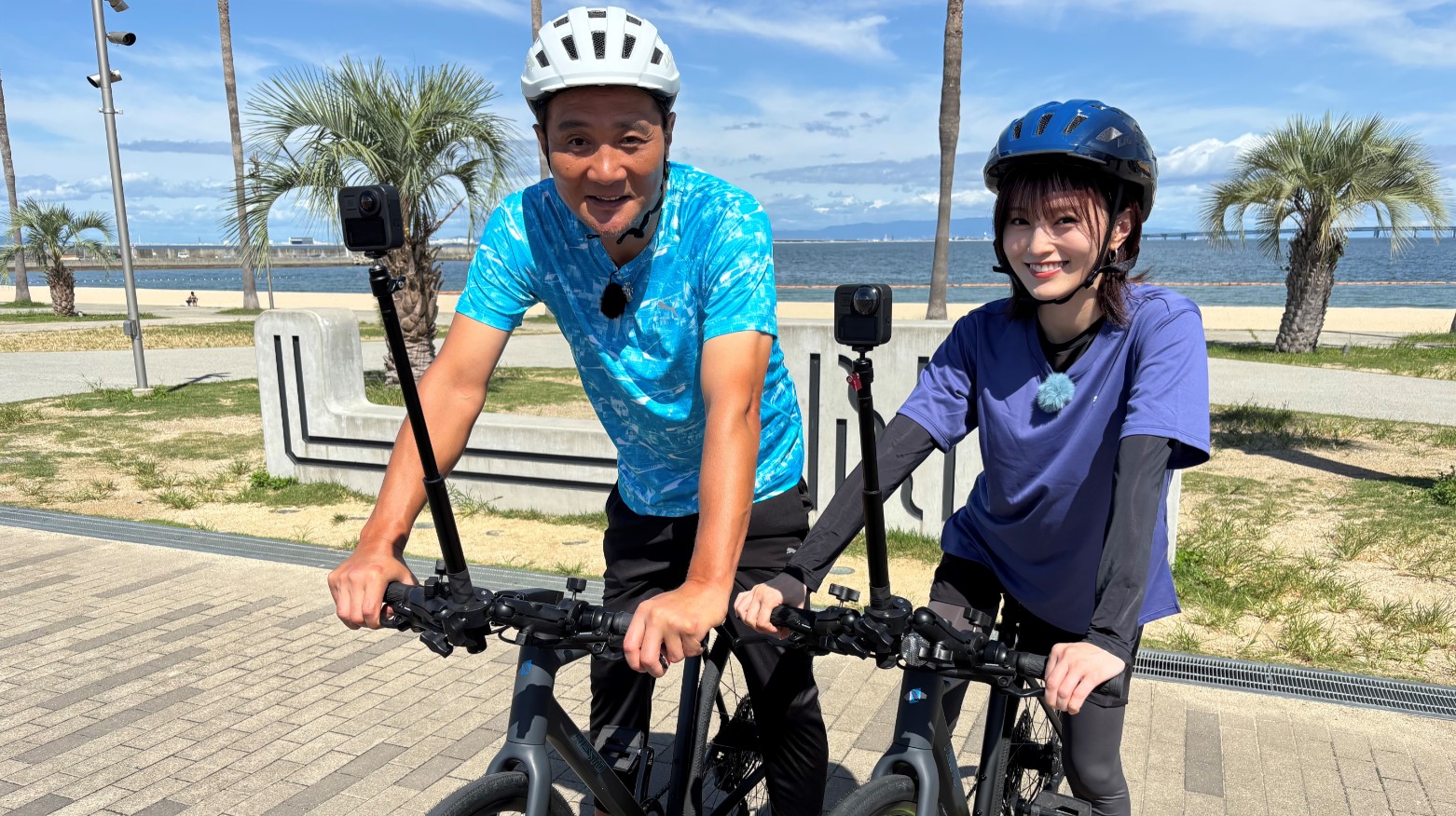 山本彩×竹原慎二が泉南市を爆走！“美女と野獣”コンビが出会う絶景