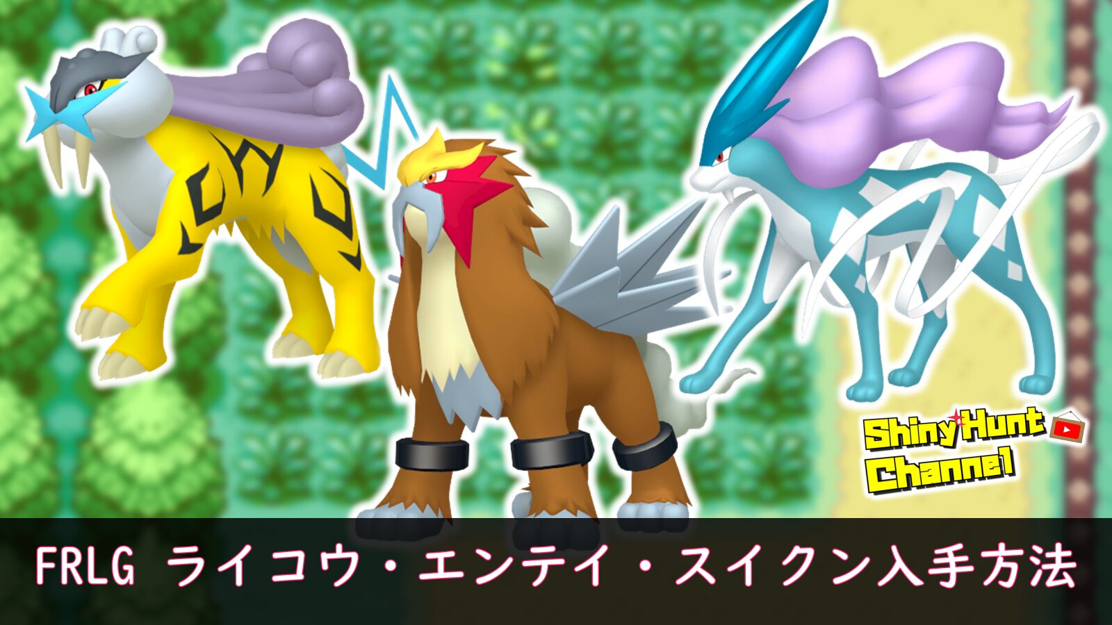 Switch版FRLG ライコウ・エンテイ・スイクン入手方法｜出現条件・徘徊