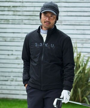 23区GOLF メンズ ライトフーデットブルゾン 防風 防寒 ブラック L MEN