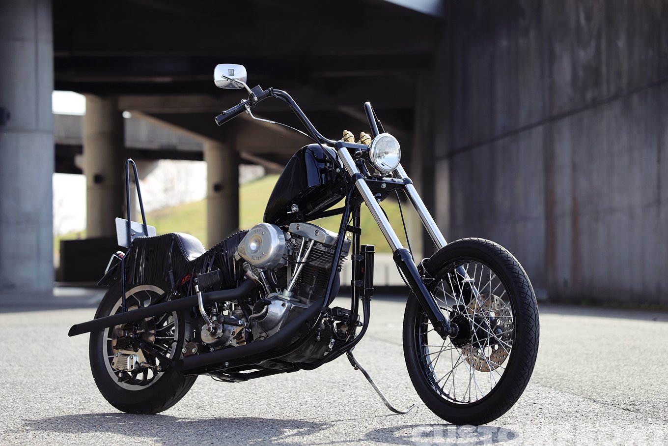 ハーレーの仙台チョッパースタイル ショベルヘッドFXE1979年・モトリ