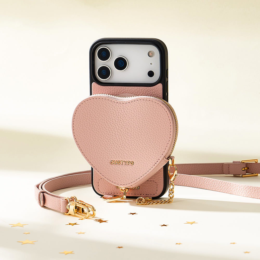 ハートデザインキット - 取り外し可能なワイヤレス充電クロスボディ