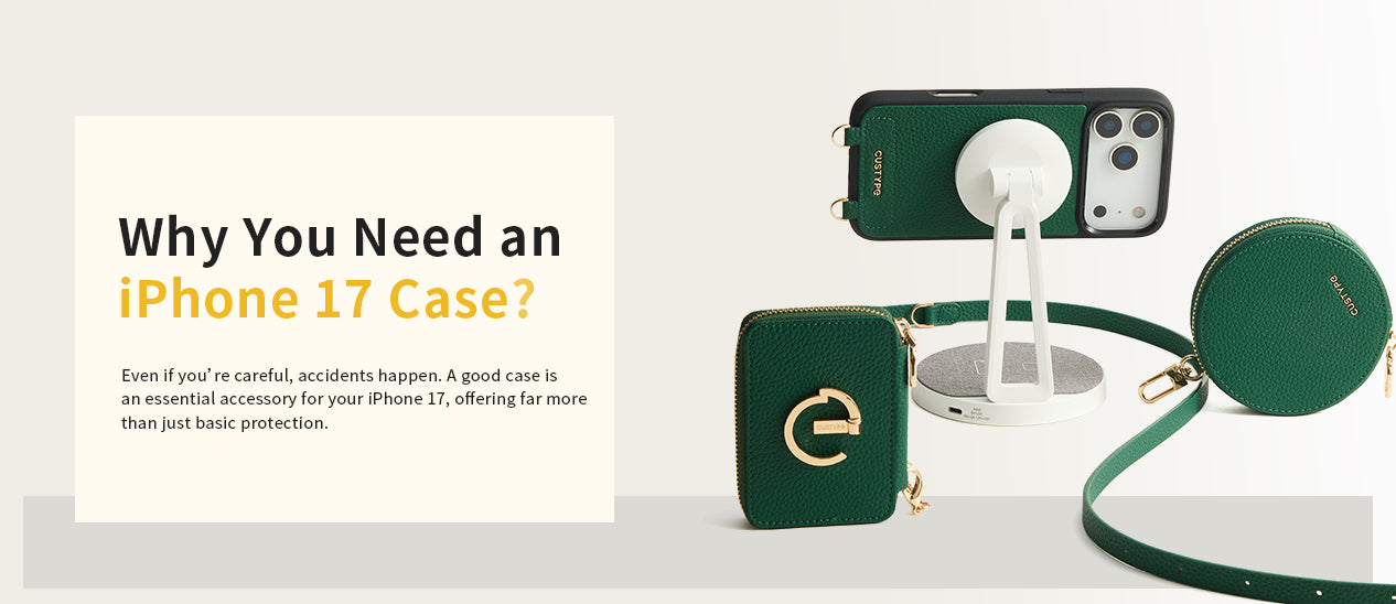 Custype iPhone 17 スマホケース クロスボディストラップ＆取り外し