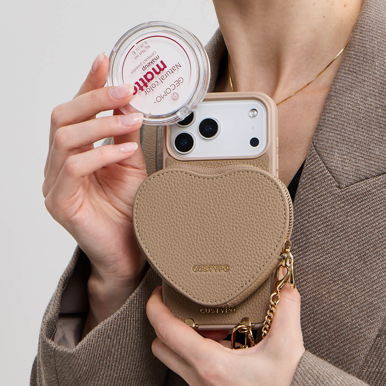 ハートデザインキット - 取り外し可能なワイヤレス充電クロスボディ