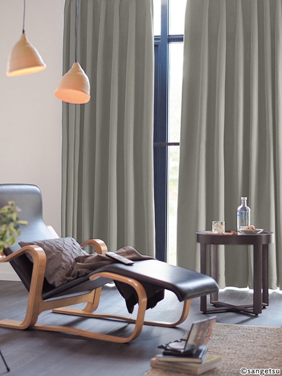 サンゲツ オーダーカーテン アイボリー 防炎カーテン 2600x2730mm