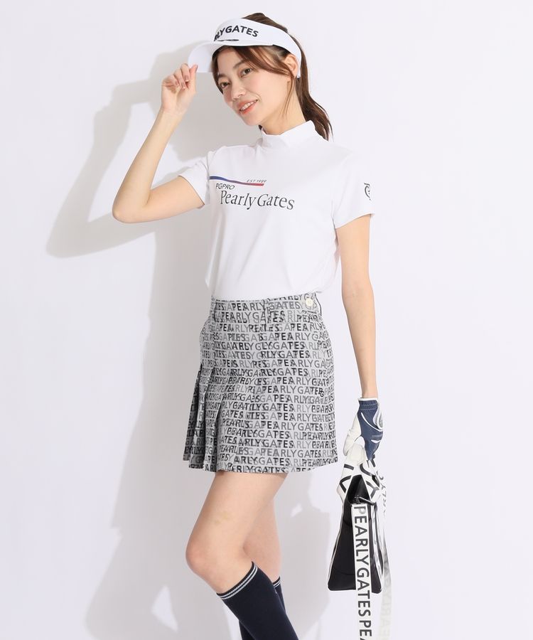 ☆本日限定値下げ☆ PEARLY GATES プリーツスカート グレー/ホワイト