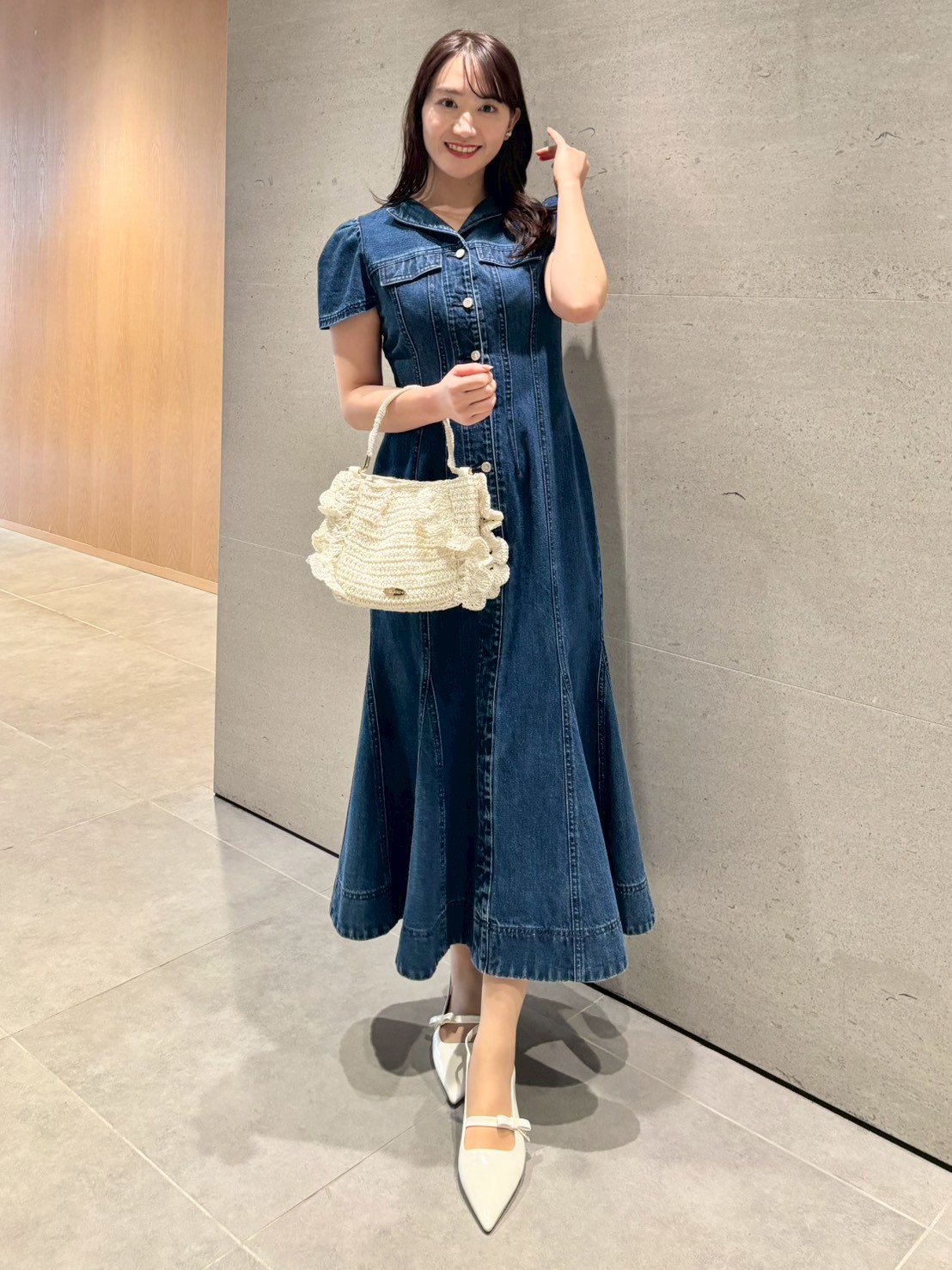 洗える】マーメイドデニムワンピース(デイリーワンピース)｜DRESS