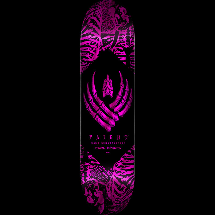 Powell Peralta Skeleton Foil Pink FLIGHT® Skateboard Deck - 8