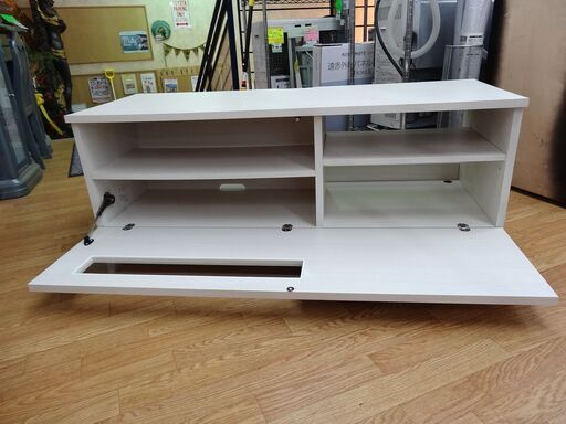 Francfranc テレビボード 幅120㎝ パセ TVボード1200 2段収納 ガラス扉