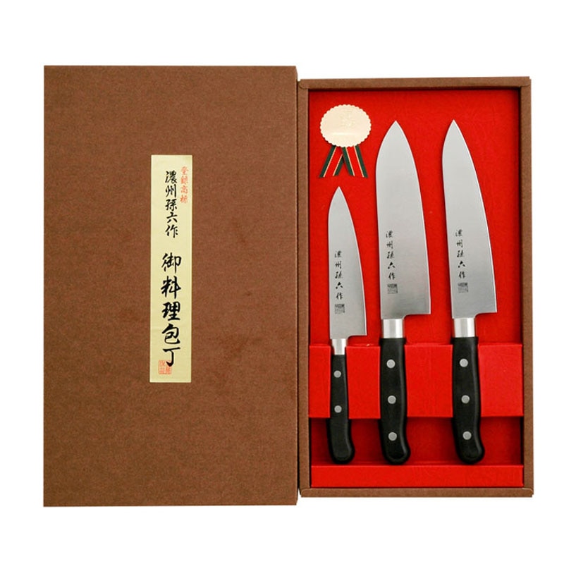 濃州孫六作料理包丁3点セット｜郵便局のネットショップ