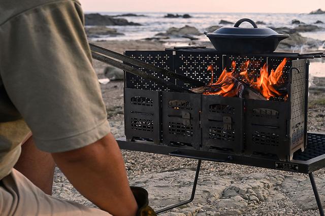 レビュー】サンゾー工務店の焚き火台RODANとHANGETSU トランスフォーム