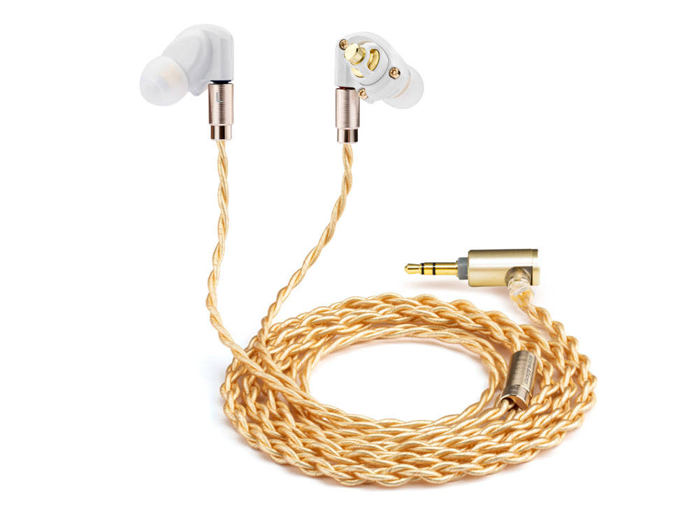 Acoustune、限定生産のイヤホン「HS1655 CU White」「HS1695TI Gold