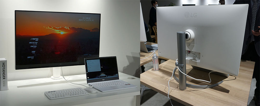 32インチという身近なサイズで、4Kテレビと4Kモニターを両立する。「LG