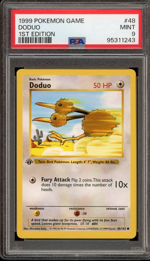 Auction Prices Realized Tcg Cards 1999 POKEMON GAME Doduo
