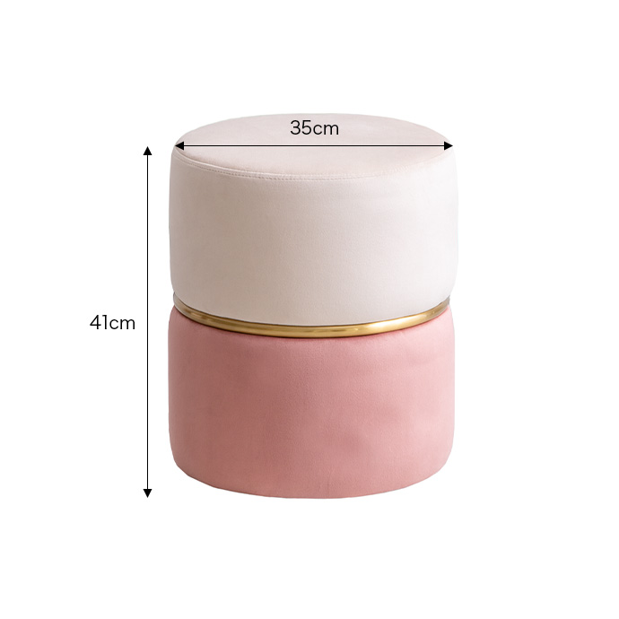 g167004]Alina ベロアバイカラースツール スツール | 家具・インテリア