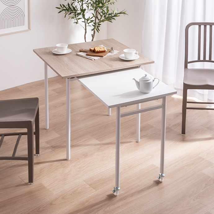 g125005]【幅75〜125cm】Libre 伸縮スライド式ダイニングテーブル