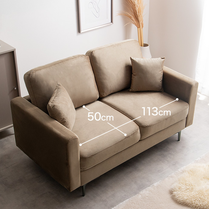 g135011]Ally 2人掛けベロアソファ 2人掛けソファー | 家具
