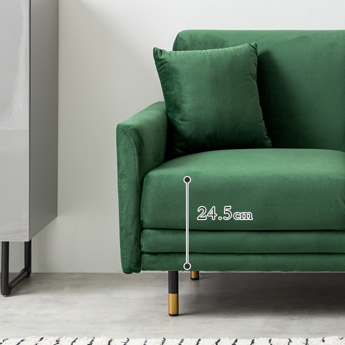 g135016]Ami 2人掛けコンパクトベロアソファ 2人掛けソファー | 家具