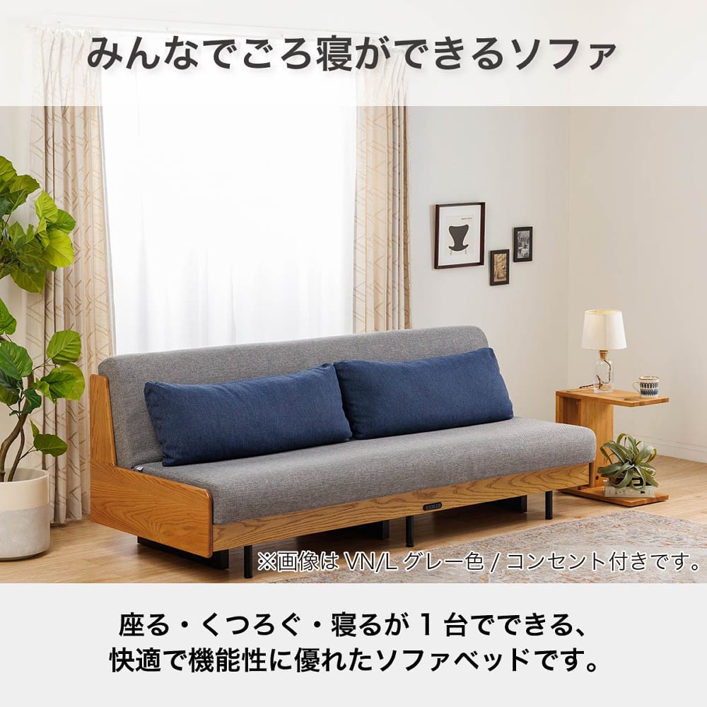 ごろ寝ソファ ソファーベッド エゼ 180 BR/Dグレー(181㎝幅 5Y)BR/D