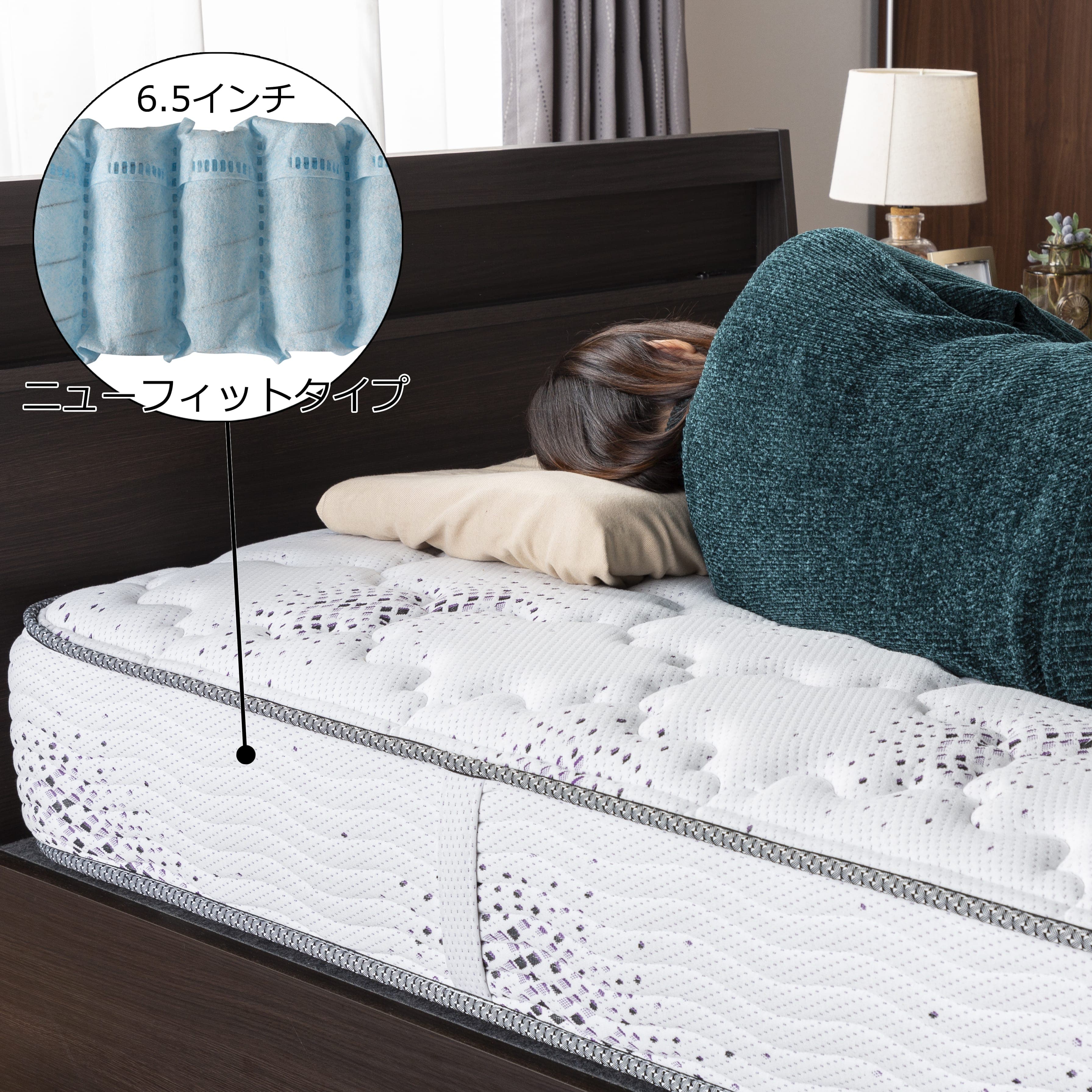 シモンズ］ 6.5インチニューフィットⅡ AB16S04（セミダブルマットレス