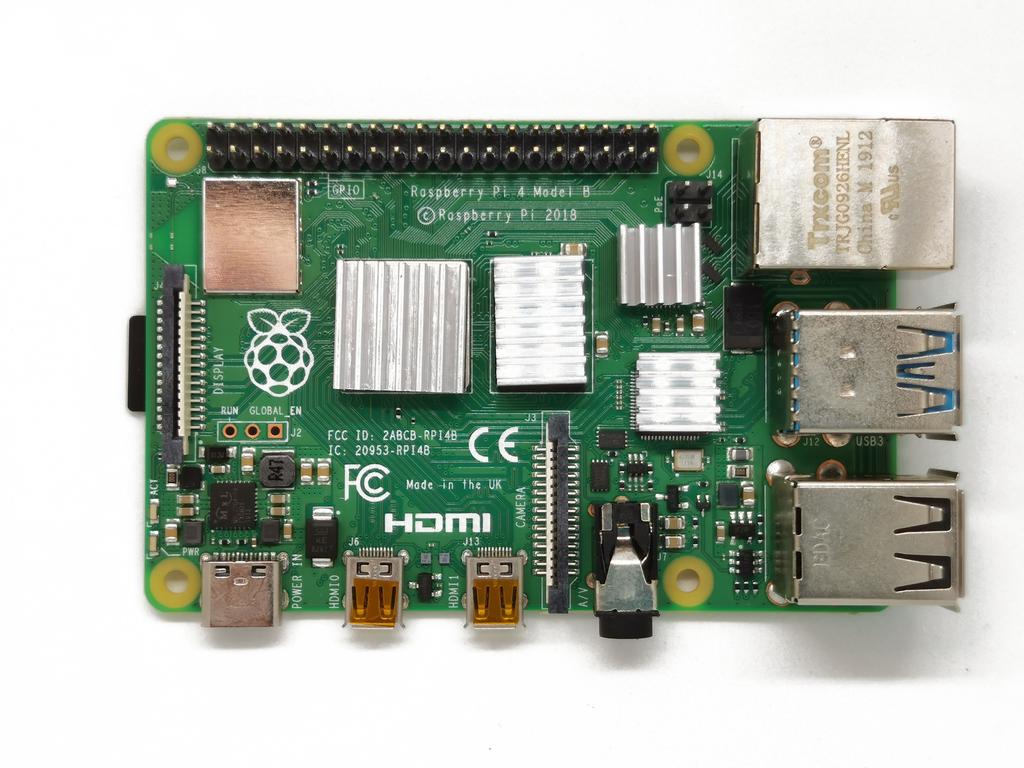 Raspberry Pi 4B用ヒートシンクキット - シルバーアルミニウム