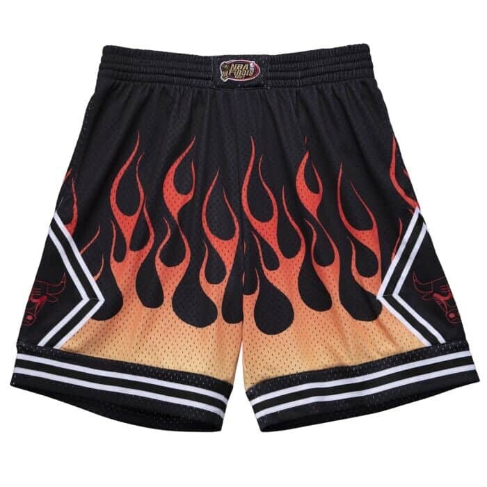 Chicago Bulls Mitchell & Ness Flames Swingman Shorts