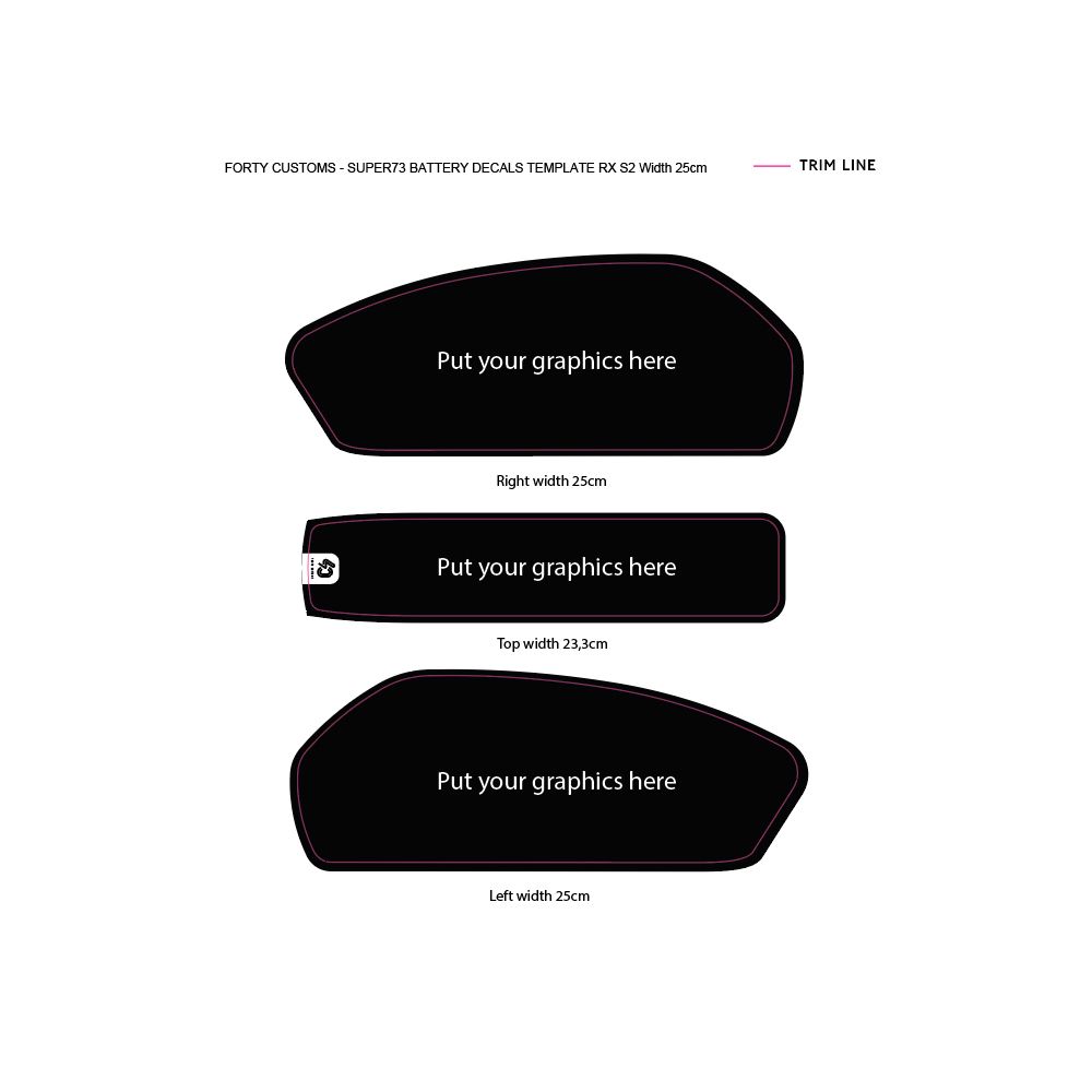 Super73 S2 R RXバッテリーステッカー Super73 S2 R RXバッテリー