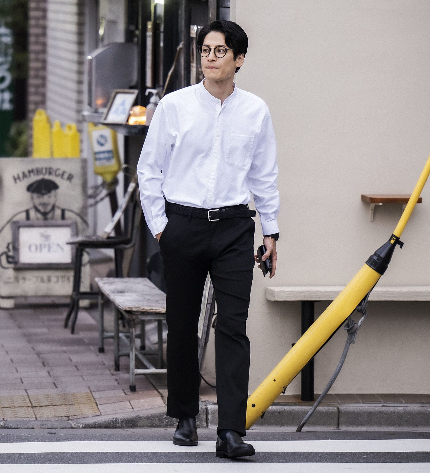 ハタラクロ メンズ チノパンツ スラックス ストレッチ ビジネス|EDWIN