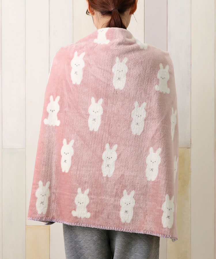 リバーシブルブランケット(ミアチェックピンク): ALL｜Bleu Bleuet