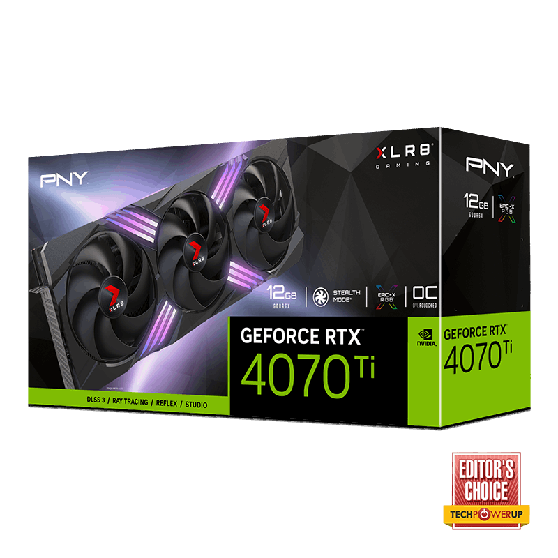 PNY GeForce RTX™ 4070 Ti 12GB XLR8 Gaming VERTO™ EPIC-X RGB