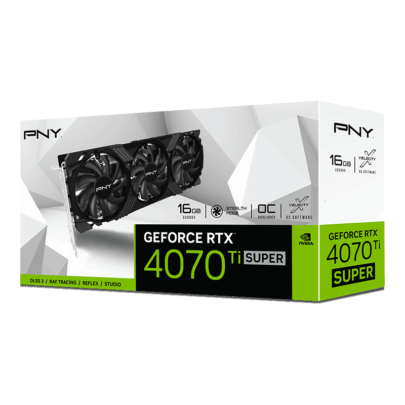 PNY GeForce RTX™ 4070 Ti SUPER 16GB VERTO™ Overclocked Triple Fan