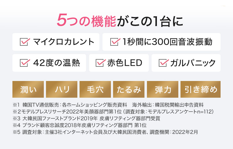 スキンケア革命】スキンアイロン - 韓国発！20万台完売の1台6役の