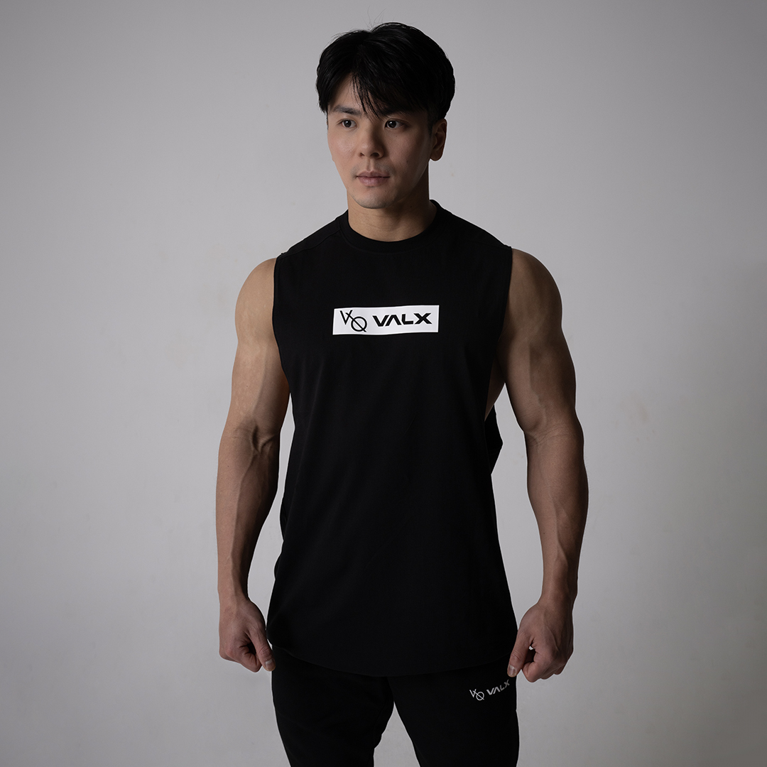 公式限定】Vanquish Fitnessコラボ スリーブレスTシャツ（BK