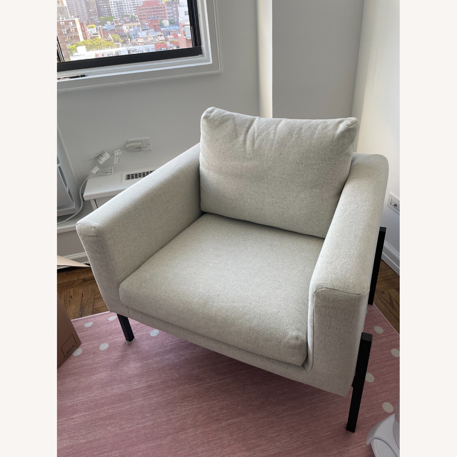 IKEA KOARP Light Grey Armchair - AptDeco