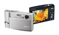 ソニー、手ブレ補正と3型液晶の薄型機「サイバーショット DSC-T30」