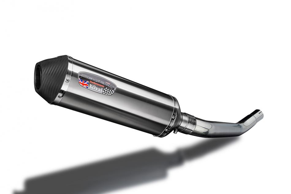 Slip-On Exhaust with 13.5-inch XOval Brushed 304 Stainless Steel