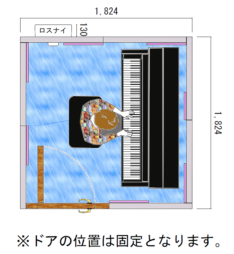 中古防音室0263] ヤマハ アビテックスミニ（AMA3520H）2.0畳 Dr-35