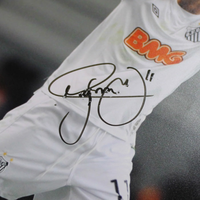 サッカー／クラブ】ネイマール直筆サイン入り サントスFCフォト