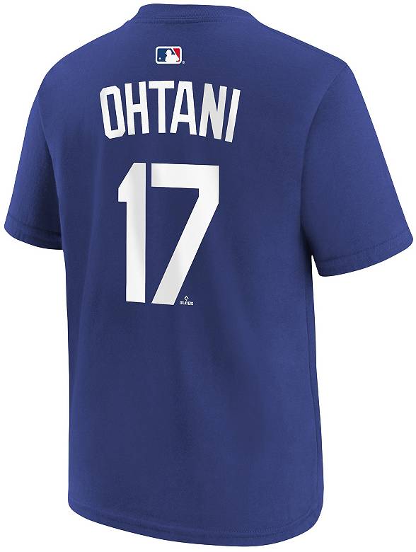 Nike Youth Los Angeles Dodgers Shohei Ohtani #17 Blue Home T-Shirt