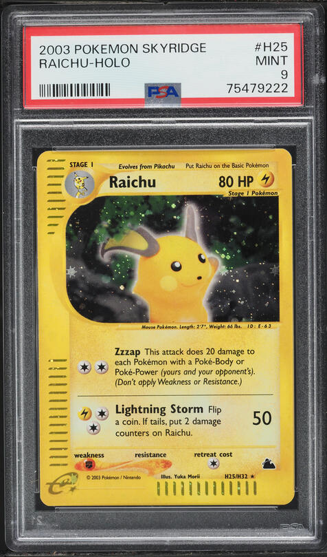 1999 Pokemon Base Set Holo Raichu #14 PSA 8 NM-MT on Fanatics Collect