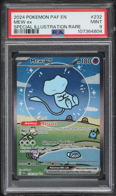 2024 Pokemon Scarlet & Violet Paldean Fates Art Rare Mew ex #232