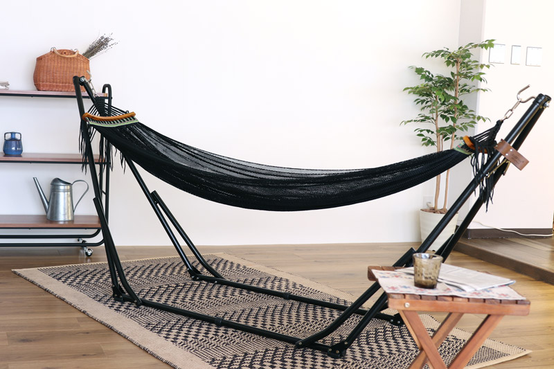 組立簡単 シフラス 自立式ポータブルハンモック メッシュ生地 室内