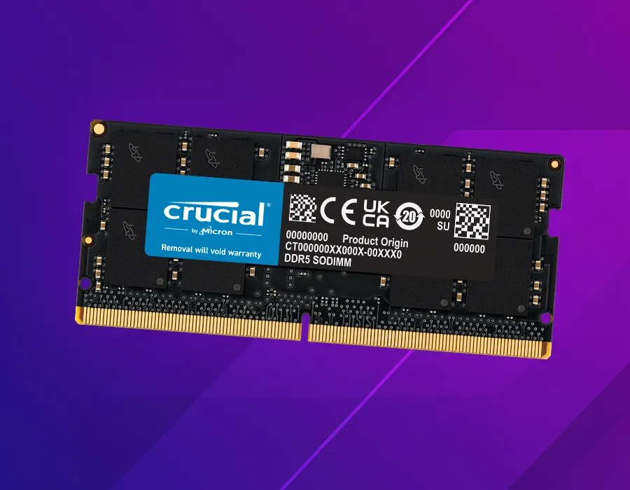 Crucial 32GB (2x16GB) CT2K16G48C40S5 4800MHz SODIMM DDR5 RAM