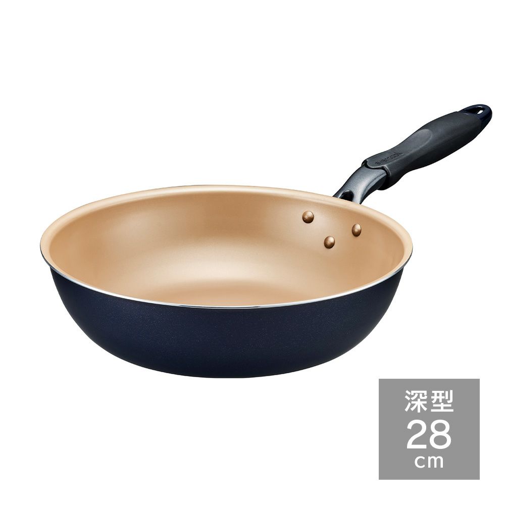 evercook(エバークック) ガス火専用 軽量 フライパン 26cm ネイビー