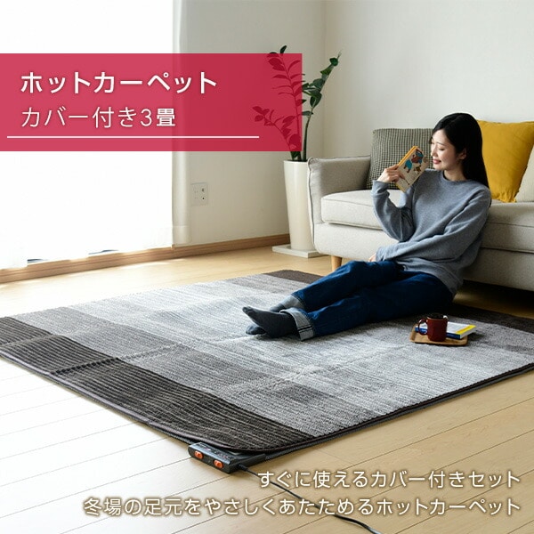dショッピング |電気カーペット カバー付き (3畳タイプ) YZG-304DBR