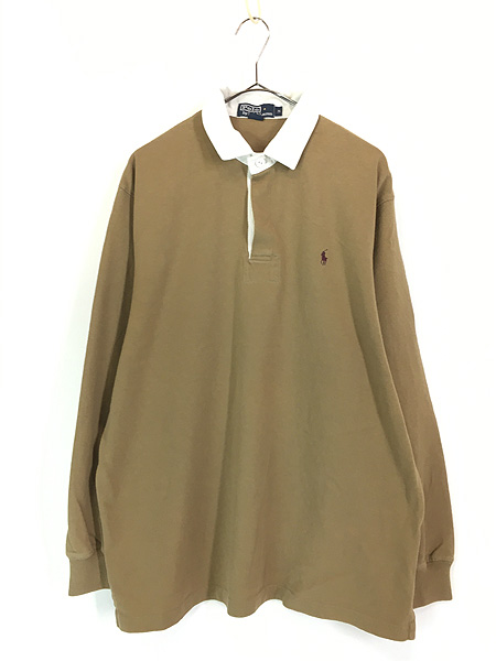 古着 Polo Ralph Lauren ワンポイント ソリッド ラガー ラグビー