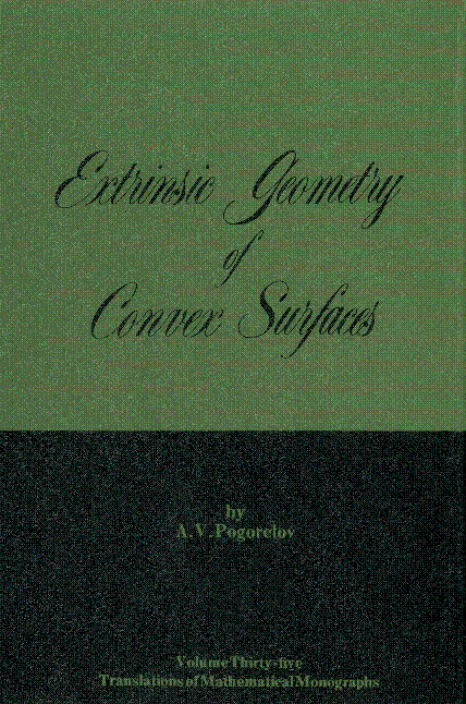 Extrinsic Geometry of Convex Surfaces