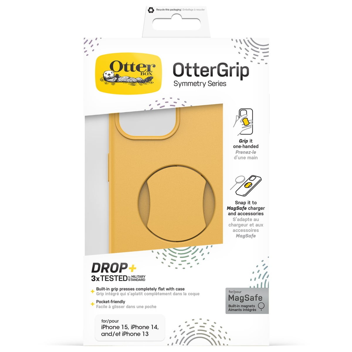 iPhone15ケース OtterGrip Symmetry 耐衝撃 MILスペック グリップ付