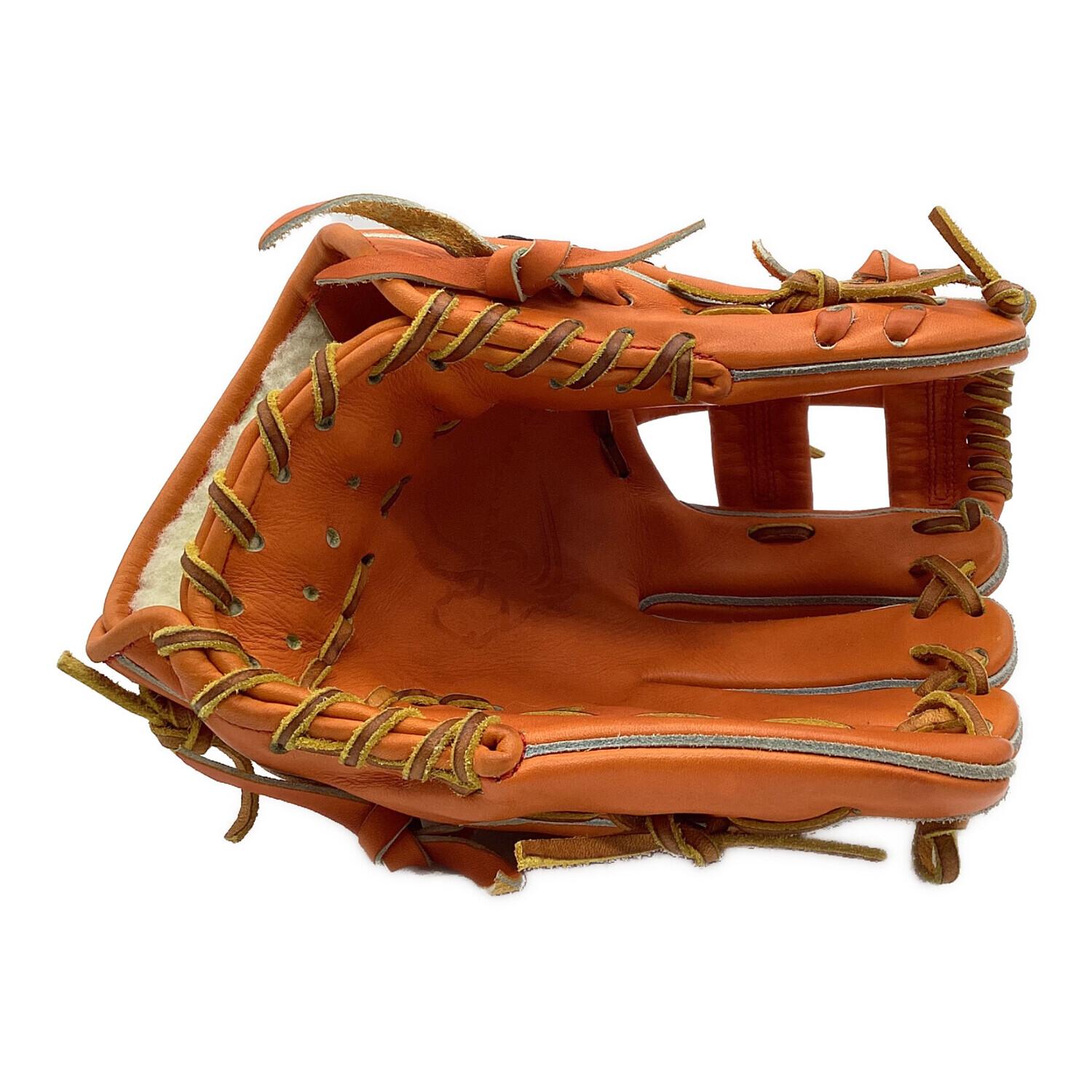 RAG de Lion (ラグデリオン) 硬式グローブ 約27cm オレンジ 土手紐無